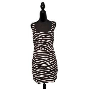 Express Sleeveless Striped Fitted Formal Sheath Dress - Womens 12 - EUC
